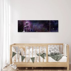 Obraz - Budda z kwiatami życia (170x50 cm)