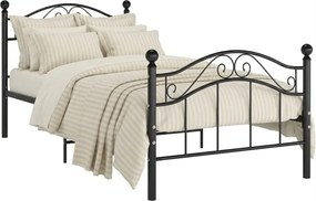 Metalowe czarne łóżko w stylu loftowym 100x200 cm Z9-N06