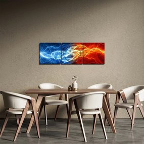 Obraz napięcia elektrycznego (z zegarem) (90x30 cm)