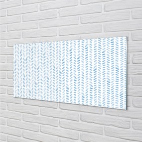 Szkło do Kuchni na Ścianę Niebieska Jodełka