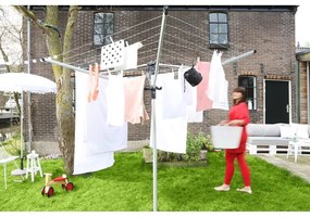 Ogrodowa suszarka na pranie w kolorze srebra 50 m Lift-o-Matic Advance – Brabantia