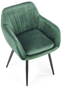 Krzesło Do Jadalni Salonu Ciemny zielony Velvet Kubełkowe Nowoczesne K429