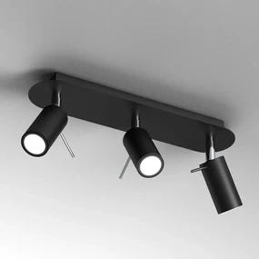 Lampa sufitowa PRESTON BLACK/CHROME 3x mini GU10, potrójny, kierunkowy, czarny