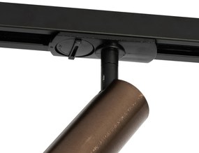 Nowoczesny system oświetlenia szynowego z 5 reflektorami, ciemny brąz, 1-fazowy, GU10, 35 mm - Iconic Jeana Luxe Nowoczesny Oswietlenie wewnetrzne