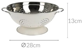 Durszlak metalowy duży, Ø 28 cm
