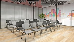 Tapicerowane krzesło konferencyjne na nogach 2ME 4L ARM