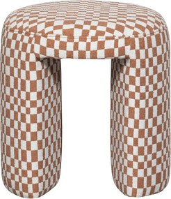 Pomarańczowy tapicerowany stołek Charlie – WOOOD