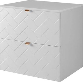 Meble łazienkowe, Biały Mat, 60 x 57 x 46 cm, złote uchwyty