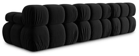 Czarna aksamitna sofa 282 cm Bellis – Micadoni Home