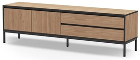 Szafka pod TV w dekorze dębu 180x55 cm Lorenza – Marckeric