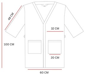 Koniakowy bawełniany szlafrok w rozmiarze S/M Suzette – Tiseco Home Studio