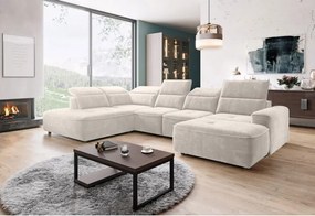 Narożnik COLOMBO XL Lewostronny z elektryczną regulacją siedziska w tkaninie PALLADIUM 02 WERSAL