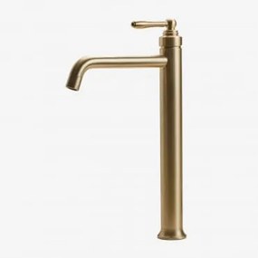 Bateria Umywalkowa Z Mosiądzu Alejandra Szczotkowane Złoto & ↑35 Cm - Sklum