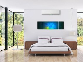 Obraz niebieskiej abstrakcji (170x50 cm)