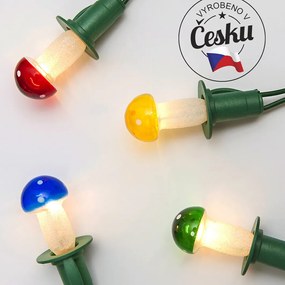 Lampki choinkowe Muchomorek kolor, 12 żarówek