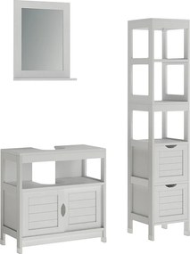 Zestaw mebli łazienkowych biały 60x30x60 vilda