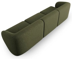 Zielona sofa z tkaniny szenilowej 266 cm Paolo – Milo Casa
