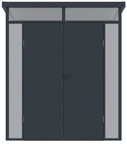 Schowek ogrodowy z szarej żywicy 3,65 m² z podłogą - MINARO