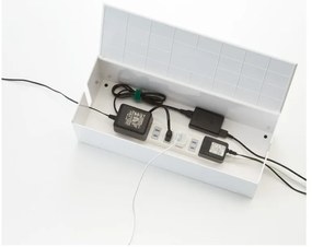 Biały pojemnik na ładowarki YAMAZAKI Web Cable Box