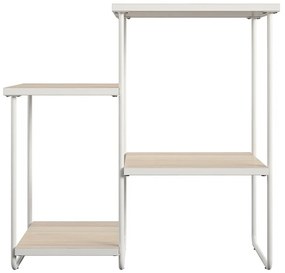 Biała konsola z blatem w dekorze jesionu 35x67 cm Dante – Støraa