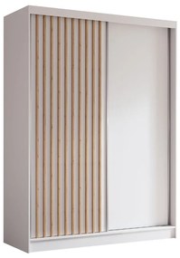 Szafa przesuwna - Lamel 160 cm, biały mat