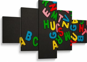 Obraz - kolorowe litery (125x70 cm)