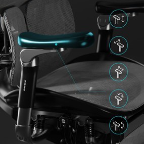 Fotel ergonomiczny czarny V-Kinetic