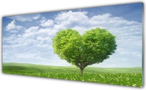 Szkło Ozdobne do Kuchni Drzewo z Motywem Serca