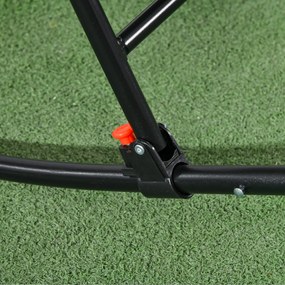 Outsunny Fotel Bujany na Zewnątrz, odporny na pogodę, składany, z Poduszką, do 120 kg, Jasnoszary