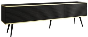 Szafka RTV KARL 3D 175cm wisząca/stojąca czarny mat  PIASKI Meble