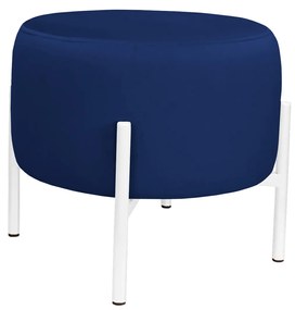 Pufa OLA LOFT ławka podnóżek metal biała MG16