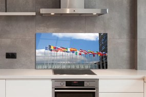 Szklany Panel Kilka Flag Państwowych