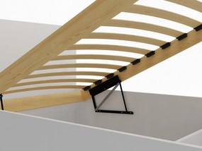 Łóżko drewniane z materacem AVI 90x200cm w kolorze białym