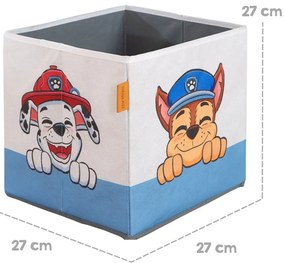 Tekstylne dziecięce pojemniki na zabawki 2 szt. 27x27x27 cm Paw Patrol – Roba