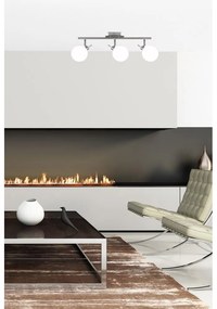 Lampa sufitowa w kolorze srebra ze szklanym kloszem 12x62 cm Ghost – Candellux Lighting