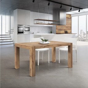 Stół drewniany, wykończenie dąb rustykalny, wym.160x90-240x90cm - MARZAMEMI