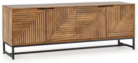Szafka pod TV z litego drewna mango w naturalnym kolorze 160x58 cm Nereida – Marckeric
