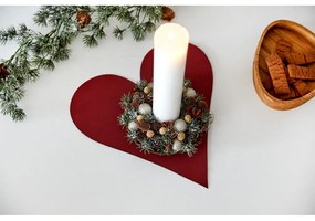 Mata stołowa ze skóry ekologicznej 30x30 cm Heart Nupo – LIND DNA