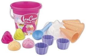 Zestaw do piasku Lody i cup cake, różowy
