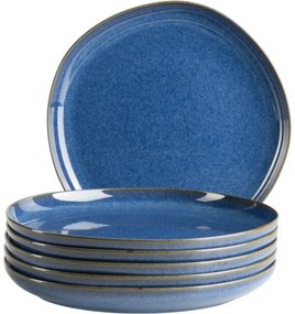 Zestaw płytkich talerzy Cordelia Royal Blue 27 cm,6 szt.