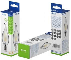 Żarówka filamentowa z ciepłym światłem z gwintem E14, 4 W – GTV
