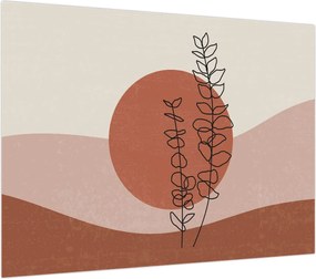 Obraz na szkle - Boho leaves N⁰1 (70x50 cm)