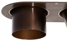 Set van 6 inbouwspots donkerbrons GU10 70mm kantelbaar 2-lichts - Installa Oswietlenie wewnetrzne