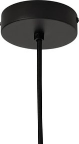 Boho lampa wisząca czarna z bambusem - Lily