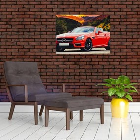 Obraz - czerwony Mercedes (70x50 cm)