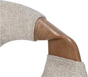 Beżowe tapicerowane fotele jadalniane zestaw z podłokietnikami 2 szt. Elif – MOME