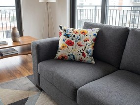 Dekoracyjna poszewka na poduszkę FLOREEN 45x45 cm, kremowy