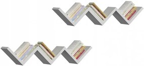 Zestaw dwóch białych półek wiszących N5-S31