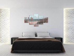Obraz - Różowa plaża (125x70 cm)