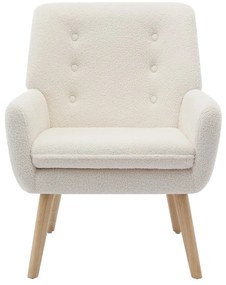 Fotel z białej bukli - SERINO
